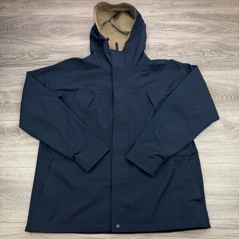 Uniqlo Mountain Parka Mens XL Navy Blue Hooded Lightweight Gorpcore Rain Jacket